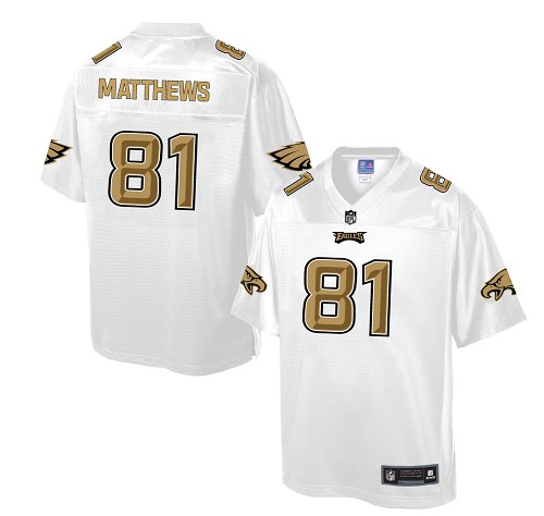 Men's Game Jordan Matthews Nike Jersey White - #81 Pro Line Fashion NFL Philadelphia Eagles